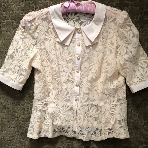 ModCloth New Lace Shirt - Picture 1 of 6